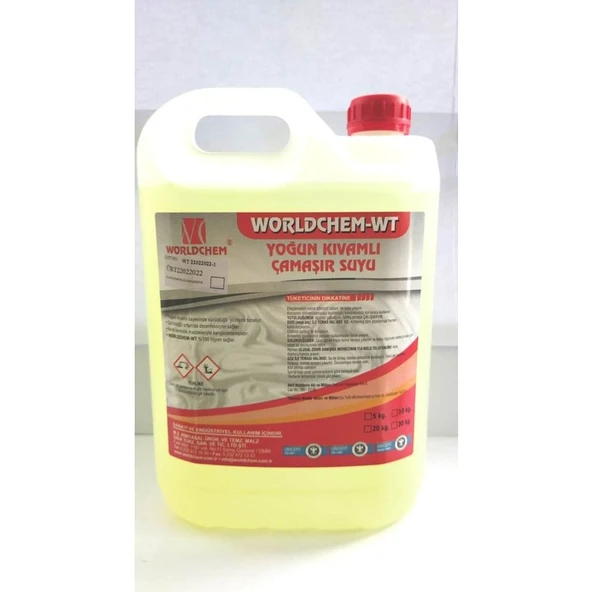 Worldchem Wt Yoğun Kıva mlı Çamaşır Suyu 5 Litre ürün görseli 1