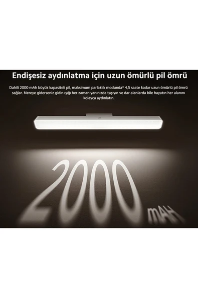 Xiaomi Şarjlı Manyetik Çok Fonksiyonlu Dekoratif Lamba Okuma Lambası Dolap Lambası - Resim 6
