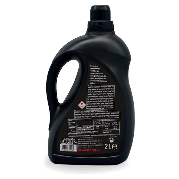 Worldchem Bitkisel Sıvı Çamaşır Deterjanı Siyahlar Için Konsantre 2 Lt - Resim 3