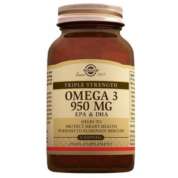 Solgar Omega-3 950 mg 100 Kapsül