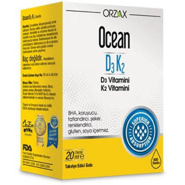 Ocean D3K2 Damla 20 ml