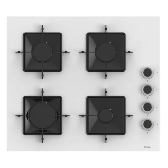 Ferre FryART&SteamART- SilentArt CONA /Sessiz Beyaz Ankastre Set (D081-SA + QEP64CB +SS206 ) - Resim 5