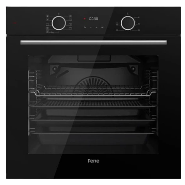 Ferre SilentArt&FryArt ESCA Sessiz Vitro. Elektrikli Siyah Ankastre Set (D086-SA + MS261 + XE64CS ) - Resim 4