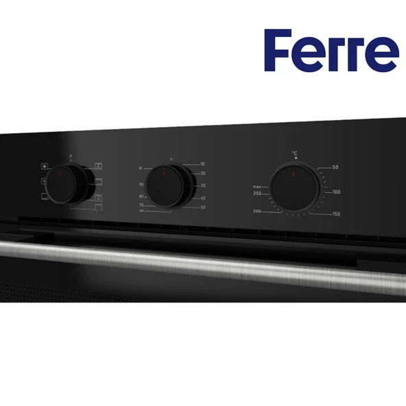 Ferre Notoria  Ultra Sessiz Vitroseramik Elektrikli Ankastre Set (QBL62CS + MS 261+ D063 -SA ) - Resim 6