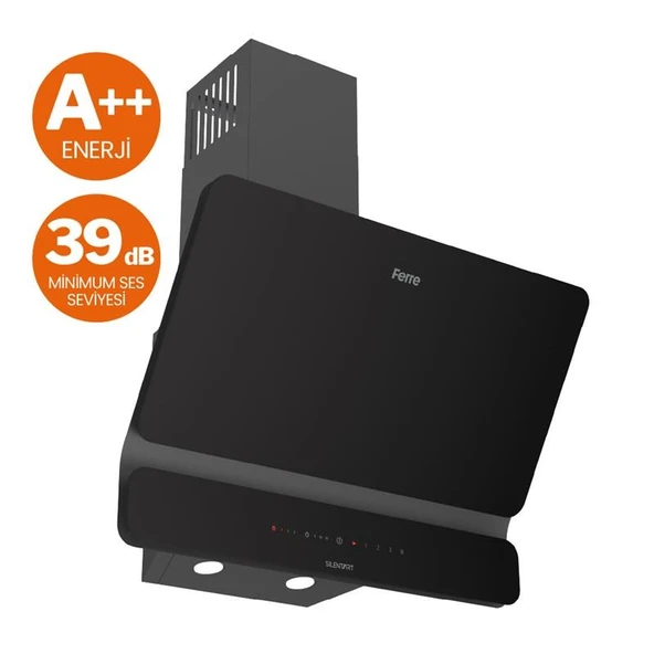 Ferre SilenArt Yeni Seri Ultra Sessiz Siyah  Ankastre Set ( QBL62CS  +  SS205 +  D080 -SA ) - Resim 2