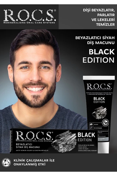 R.O.C.S. Rocs Black Edition Diş Macunu 60 Ml ürün görseli 1