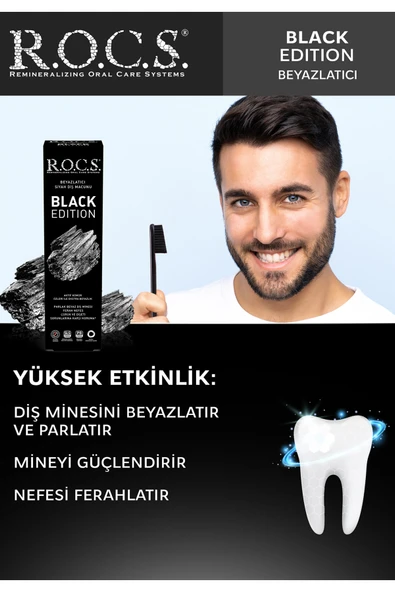 R.O.C.S. Rocs Black Edition Diş Macunu 60 Ml - Resim 3