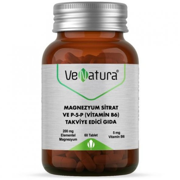 Venatura Magnezyum Sitrat ve P-5-P Vitamin B6 60 Tablet