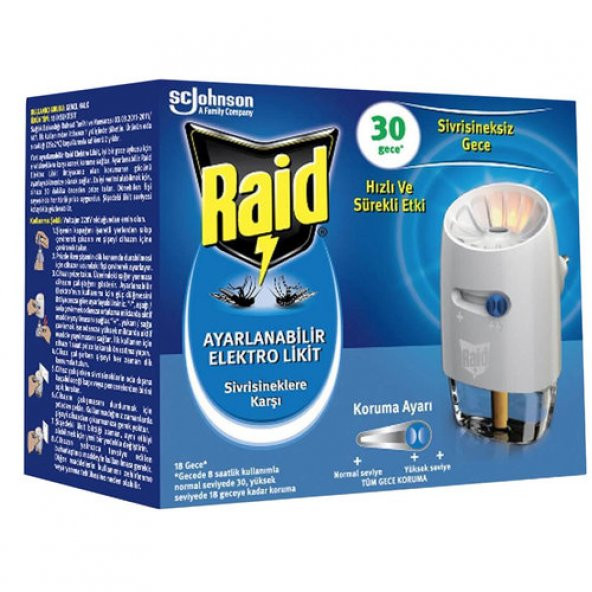 Raid Ayarlanabilir Elektrolikit 30 Gece 21 ml