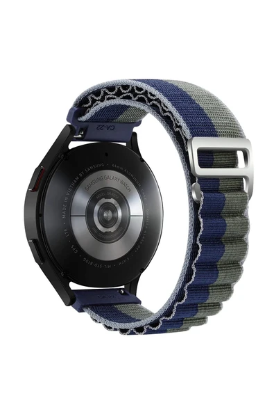 Watch 22mm KR410 Kumaş Kordon - Lacivert-Yeşil-(5796) - Resim 2