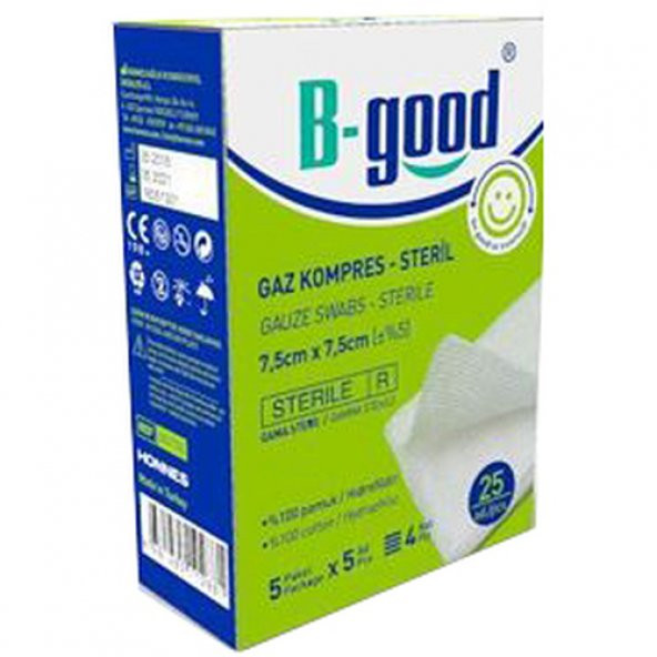 B-Good Gaz Kompres 7,5cm x 7,5cm 25li ürün görseli