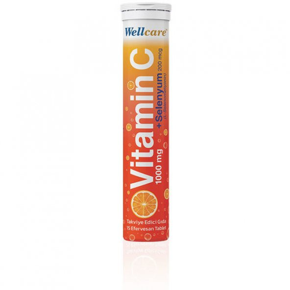 Wellcare Vitamin C 1000 mg + Selenyum 15 Efervesan Tablet