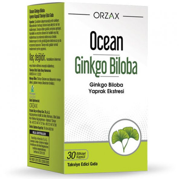 Ocean Ginkgo Biloba 30 Kapsül