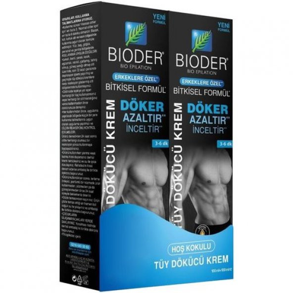Bioder Tüy Dökücü Krem Erkek 100 ml 2li ürün görseli