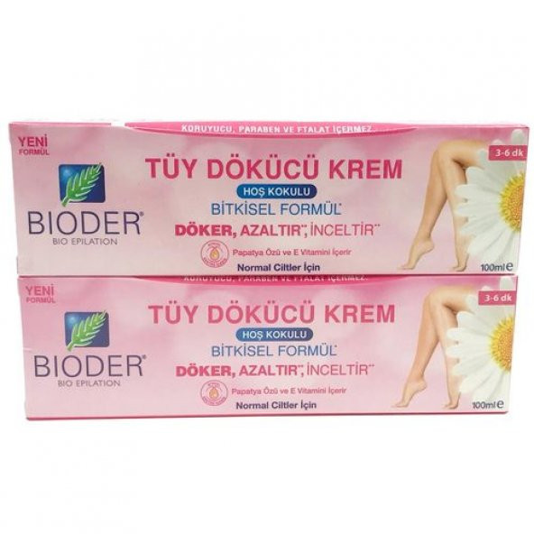 Bioder Tüy Dökücü Krem Kadınlara Özel 100 ml - 2 Adet
