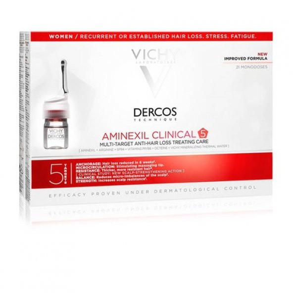 Vichy Dercos Aminexil Clinical 5 - Kadin 21 x 6 ml