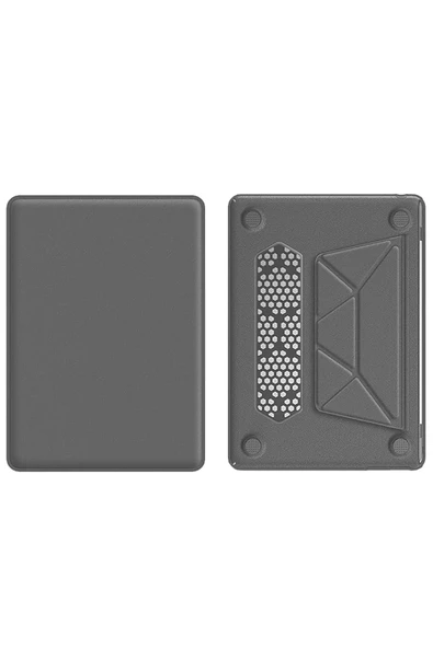 Macbook Air 15 2024 Macbook Deri Kapak - Gri-(5796) - Resim 2