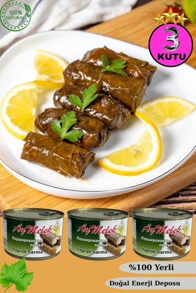 Yaprak Sarma (3 KUTU) Yerli Üretim 400 gr Doğal Besin Deposu Hazır Yemek - Resim 5