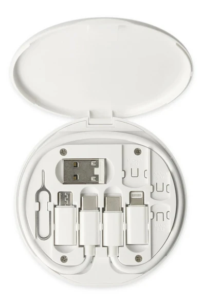 SN06 3in1 Kablo ve Kart Düzenleyici - Beyaz-(5796) ürün görseli 1