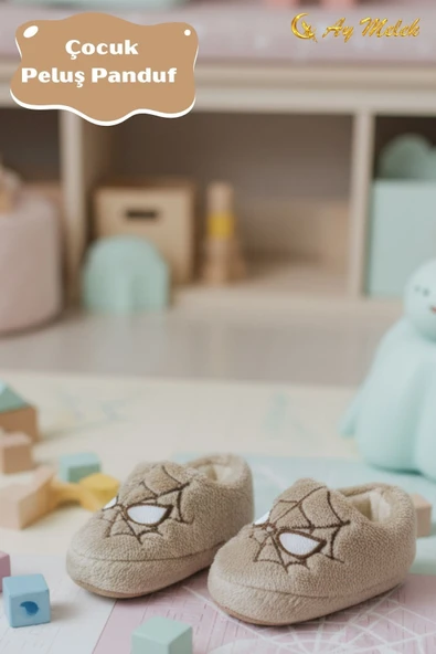 Erkek Çocuk Panduf Ev Patiği Astarlı Figürlü Ev Kreş Ayakkabısı - Resim 2