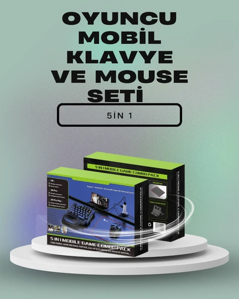 Mobil Oyunlar için Klavye, Mouse ve Dönüştürücü Seti ürün görseli 1