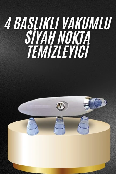 Yeni Nesil Vakumlu Pilli Siyah Nokta ve Yüz Temizleme Cihazı 4 Başlıklı ürün görseli 1