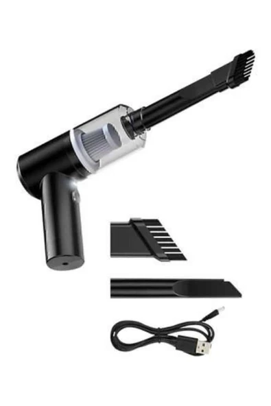 Araç İçi Süpürge Kablosuz Şarjlı Elektrikli Süpürge Elde Taşınabilir - Resim 2