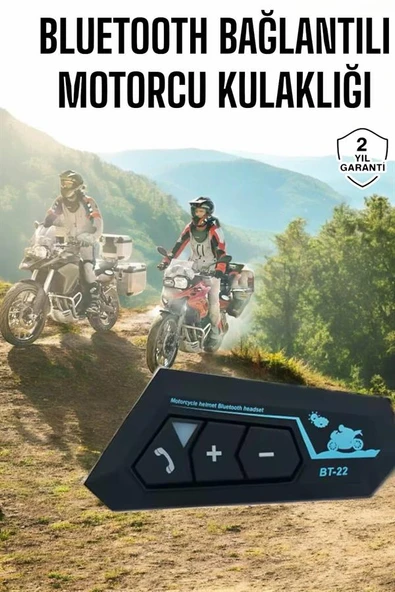 İnterkom Intercom Kask Kulaklık Bt22 Bluetooth Motosiklet Kulaklık 5.0 Bluetooth - Resim 2