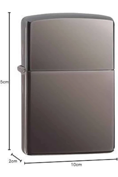 Hediyelik Zarif Zippo Model Siyah Benzinli Çakmak - Resim 5
