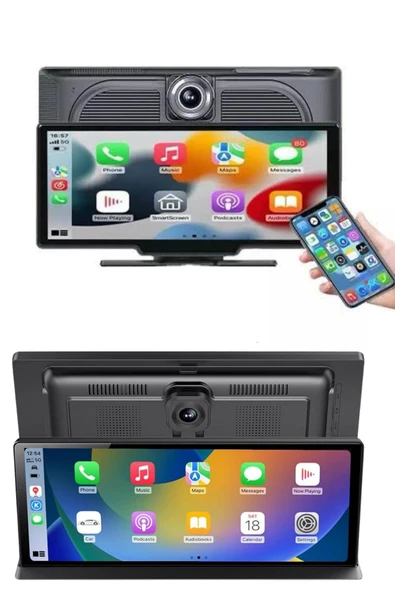 4K Ultra Araç İçi Ön ve Arka Kameralı Ekran HD 2 Kameralı Torpido Üstü Araç Multimedya - Resim 5