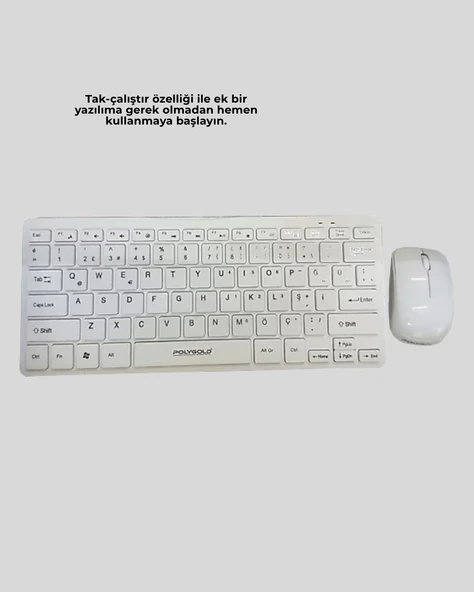 2.4 Ghz Wireless Kablosuz Klavye Mouse Seti Tv Pc Uyumlu - Resim 3