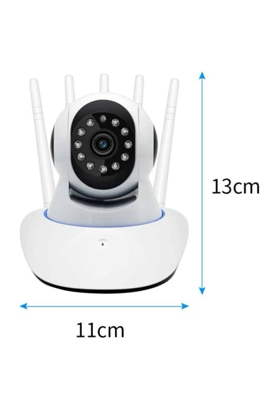 LED Aydınlatmalı 5 Antenli Motorlu 1080P Wifi Kamera Sensörlü - Resim 5