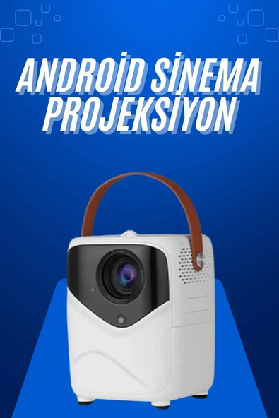 HD Ayaklı Portatif Projeksiyon Cihazı Android İşlemcili Sinema Projektörü ürün görseli 1