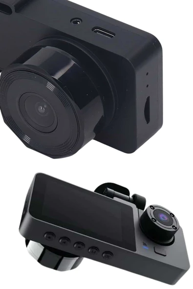 Araç İçi Dikiz Kamerası Sürüş Kaydedici 3 Lensli DVR Kamera - Resim 3