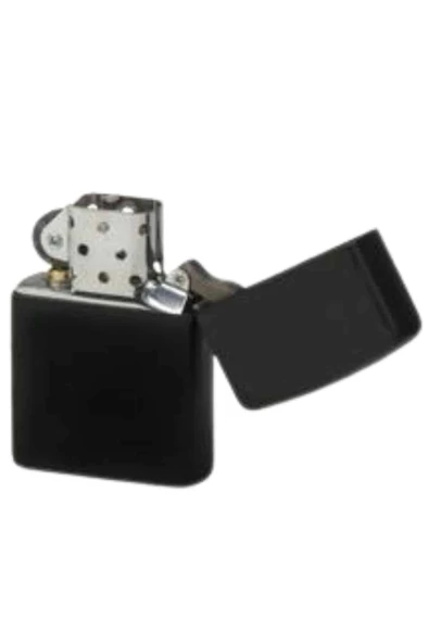 Hediyelik Zarif Zippo Model Siyah Benzinli Çakmak - Resim 2