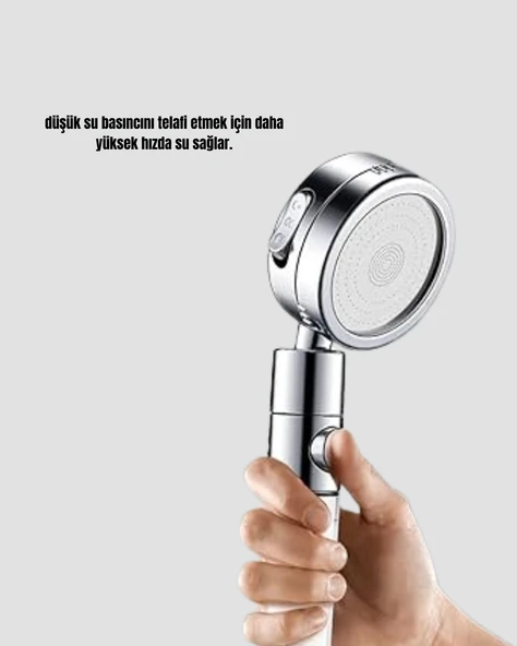 360° Ayarlanabilir Çok Fonksiyonlu Duş Başlığı - Resim 2