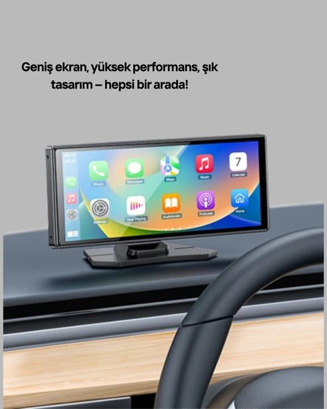 Renault Megane, Clio, Symbol, Captur, Toyota Corolla, Yaris, C-HR, Ford Focus, Fiesta Uyumlu Kablosuz CarPlay Multimedya 10.26” Dokunmatik Ekran - Resim 2