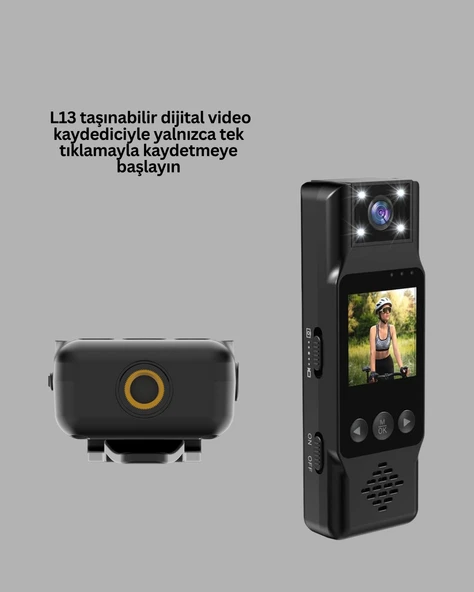 Taşınabilir Full HD Mini Kamera TFT Ekranlı - Resim 4