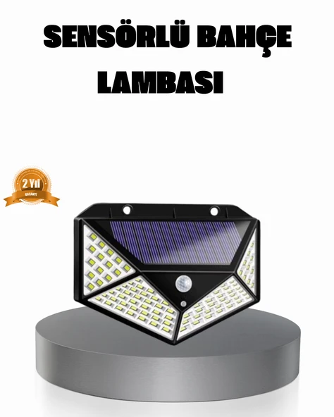 Solar Güçlü 100 LED Bahçe Lambası – Enerji Tasarruflu, Suya Dayanıklı ve Geniş Açılı Işık ürün görseli 1