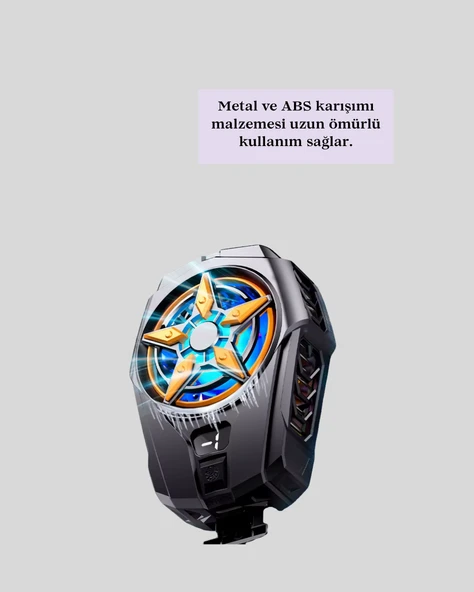 Dijital Göstergeli Evrensel Telefon Soğutma Fanı - Resim 5