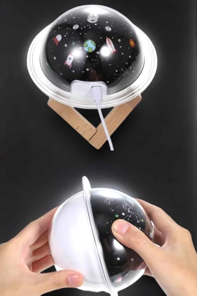 Hava Nemlendirici Projeksiyon Görünümlü USB Bağlantılı Aromaterapi - Resim 4