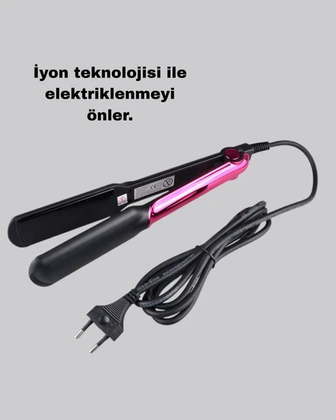 Profesyonel İyon Teknolojili Saç Düzleştirici – 220°C Hızlı Isınma ve LED Ekranlı Tasarım - Resim 2