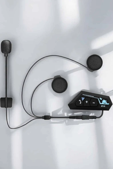 Kask Kulaklığı Motosiklet Intercom Interkom Dinleme Konuşma Özellikli Su Geçirmez - Resim 5