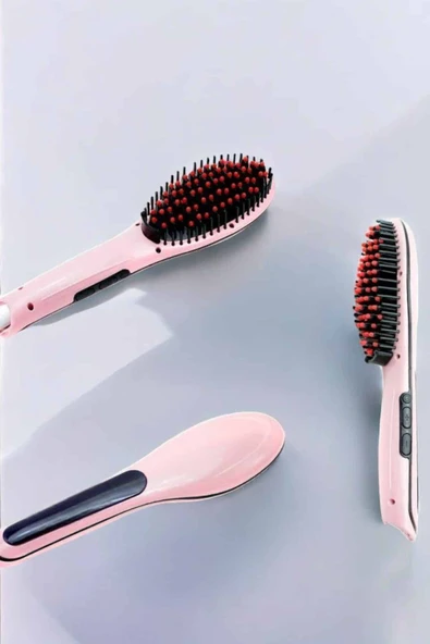 Fön Etkili Saç Düzleştirici Tarak Yıpranma Karşıtı Döner Kablo Isı Ayarlı - Resim 2