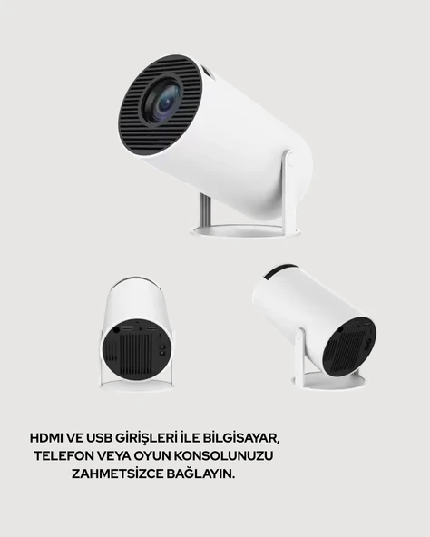 4K Uyumlu 130 İnç Full HD Projeksiyon Cihazı ve Kablosuz Aktarım Özelliği - Resim 4