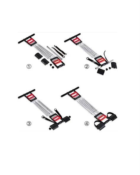 Paslanmaz Çelik Yaylı Çoklu Dirençli Kol ve Gövde Egzersiz Aleti - Resim 5