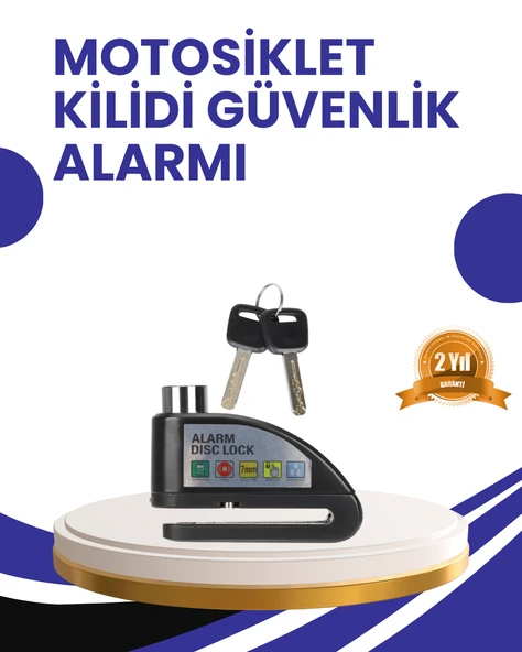 Taşınabilir Alarm Disk Kilidi Motosiklet Scooter Bisiklet Güvenlik ürün görseli 1