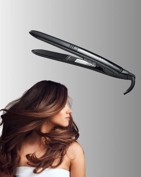 A Kalite Orijinal 2025 Isı Ayarlı Titanyum Seramik Plakalı Profesyonel Saç Düzleştirici - Resim 5