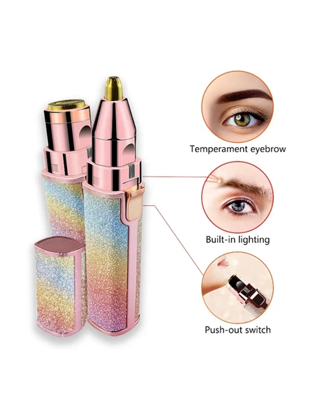 Mini USB Şarjlı Elektrikli Epilatör – Kaş ve Yüz Tüy Temizliği İçin 2'si 1 Arada - Resim 2