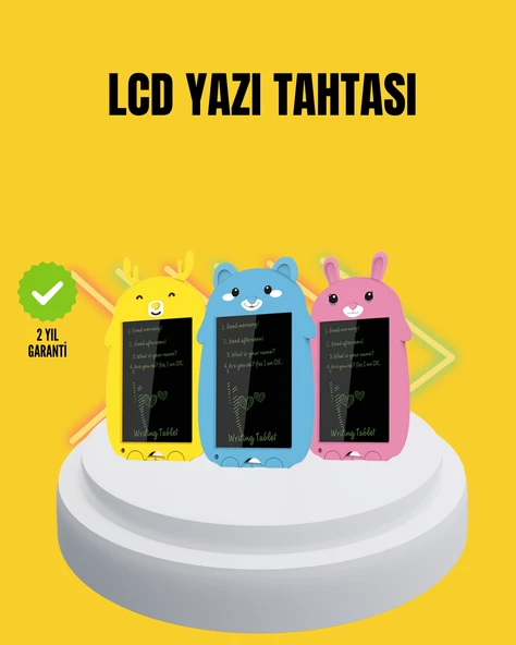 Tek Tuşla Silinebilir LCD Yazı Tableti | Çocuklar İçin Eğitim Tableti ürün görseli 1